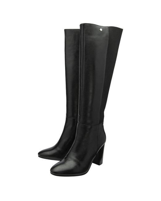Ravel Black Bywell Heeled Knee High Boots