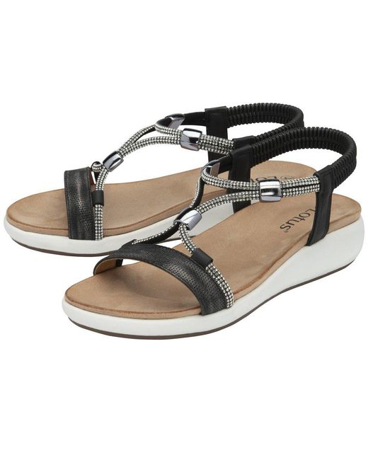 Lotus Metallic Bruna Sandals