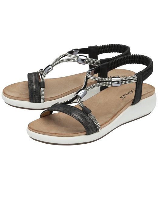 Lotus Metallic Bruna Sandals