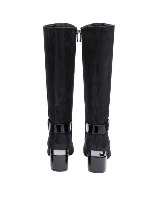 Lotus Black Solia Knee High Boots