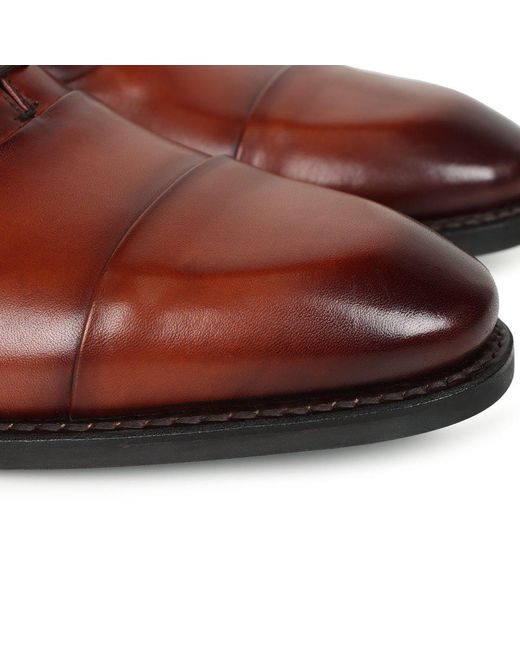 Loake Brown Phoenix Formal Toe Cap Shoes for men