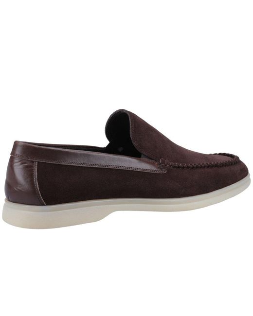 Hush Puppies Brown Leon Slip On Shoes for men