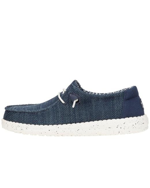 HeyDude Blue Wendy Stretch Sox Slip On Shoes