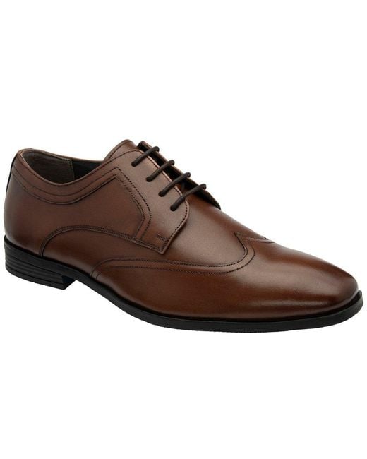 Frank Wright Brown Reid Derby Shoes for men