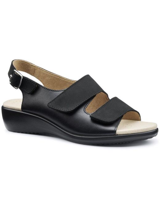 Hotter Blue Easy Ii Wide Fit Wedge Sandals