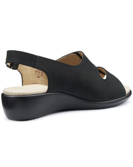 Hotter Blue Easy Ii Wide Fit Wedge Sandals