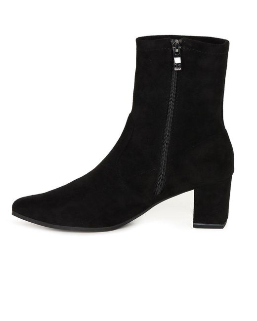 Caprice Black Carly Ankle Boots