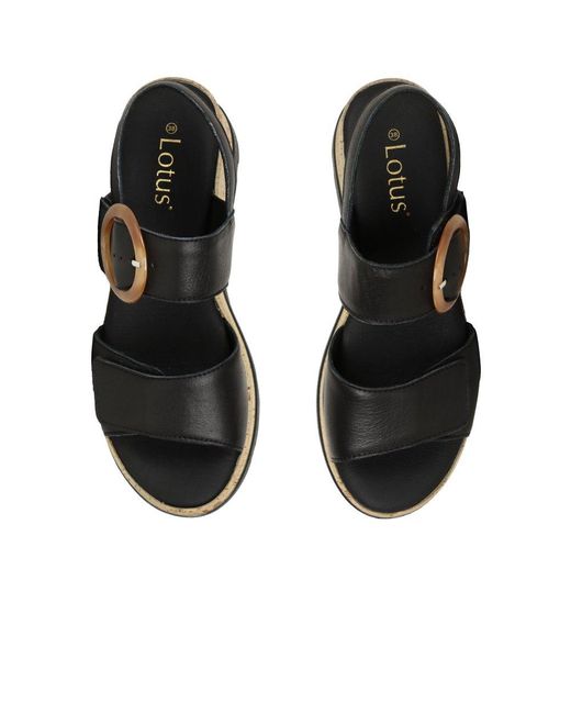 Lotus Black Cammie Sandals