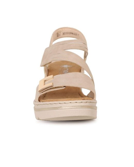 Rieker Metallic Haiti Wedge Heel Sandals