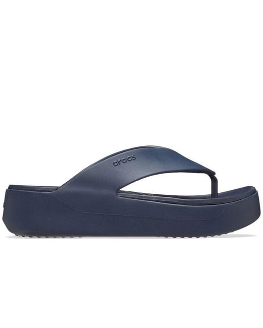 CROCSTM Blue Getaway Platform Flip Toe Post Sandals