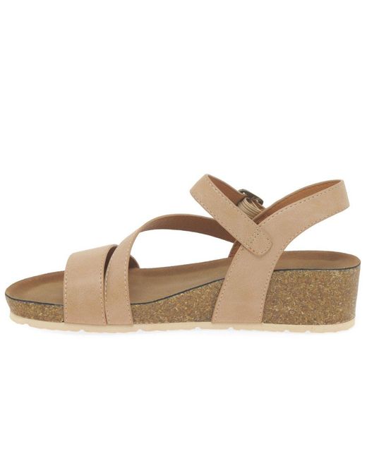 Lunar Blue Cluster Wedge Sandal