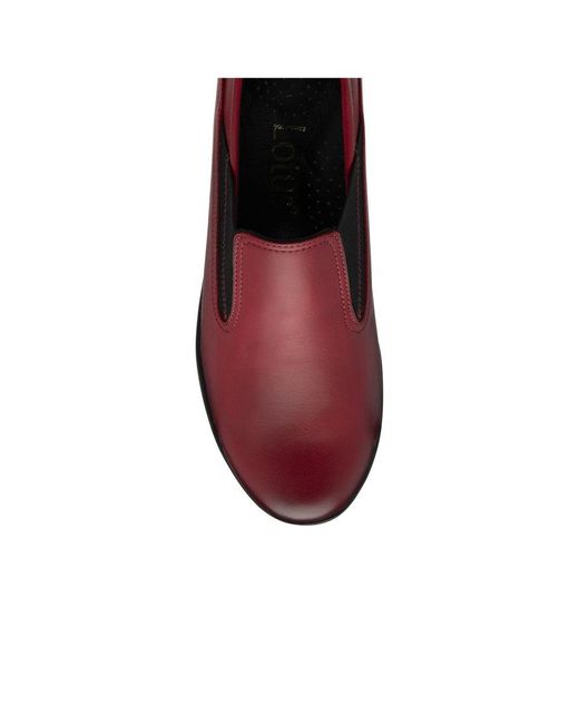 Lotus Red Delmar Wedge Shoes