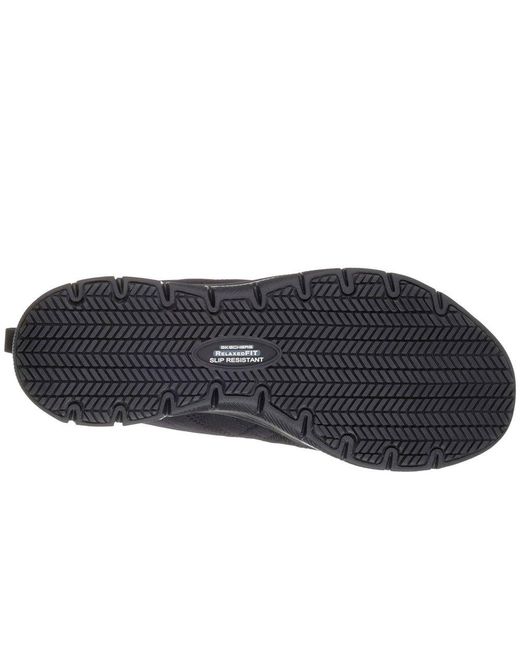 Skechers Black Ghenter Srelt Work Shoes Size: 3,