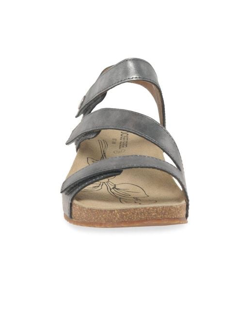 Josef Seibel Gray Tonga 25 Leather Sandals