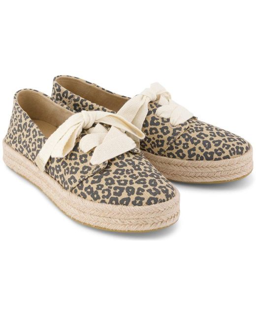 TOMS Metallic Carolina Espadrille Lace Up Shoes
