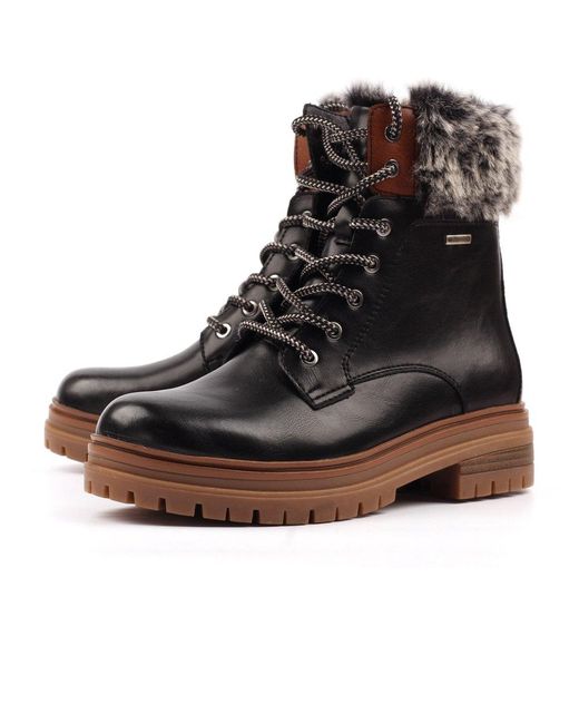 Lunar Black Bernice Ankle Boots