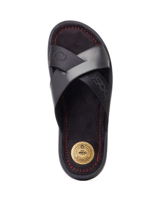 Base London Blue Webb Sliders for men