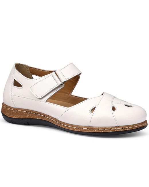 Hotter White Devi Mary Jane Shoes