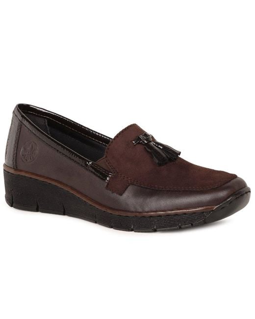 Rieker Brown Grade Tassel Loafers