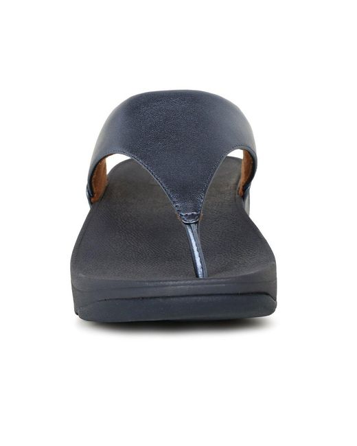 Fitflop Blue Lulu Leather Toe Post Sandals
