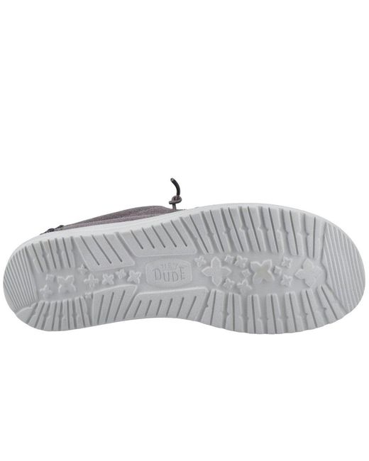 HeyDude Gray Wally Workwear Shoes for men