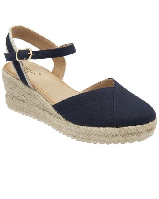 Lotus Blue Bronya Espadrille Wedges