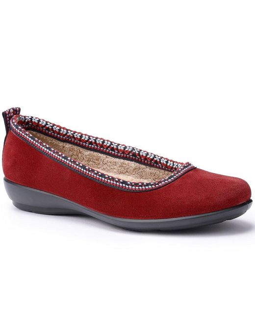 Hotter Red Honey Wide Fit Slippers