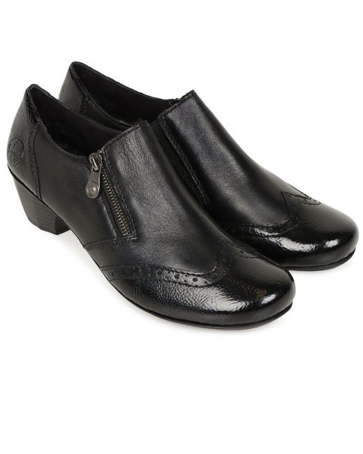 Rieker Black Treat High Cut Court Shoes