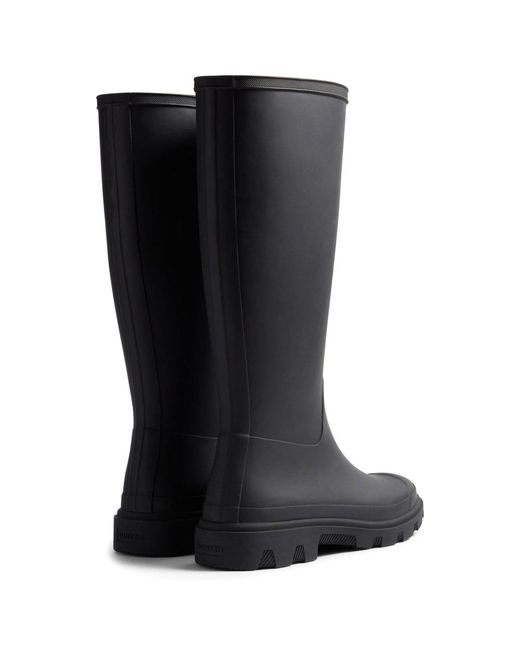 Hunter Black Downpour Tall Wellingtons for men
