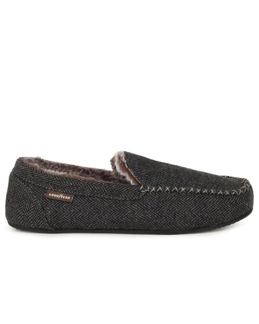 Goodyear Black Hendrix Full Slippers for men
