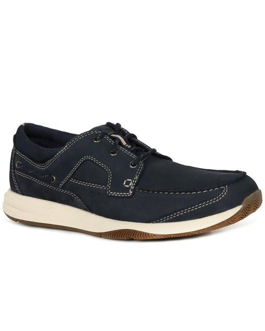 Clarks Blue Sailview Lace Shoes for men