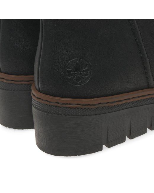 Rieker Black Capital Ankle Boots