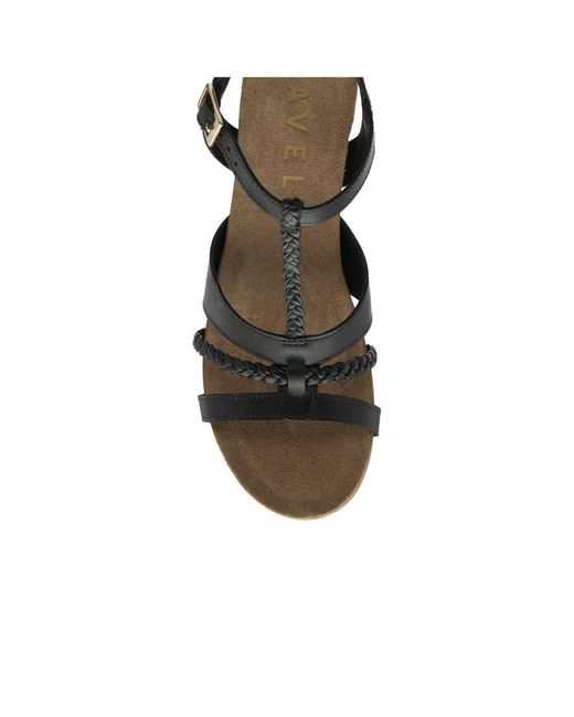 Ravel Black Ardo Wedge Sandals