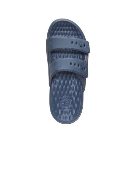 HeyDude Blue Wave 2 Strap Slide Sandals for men