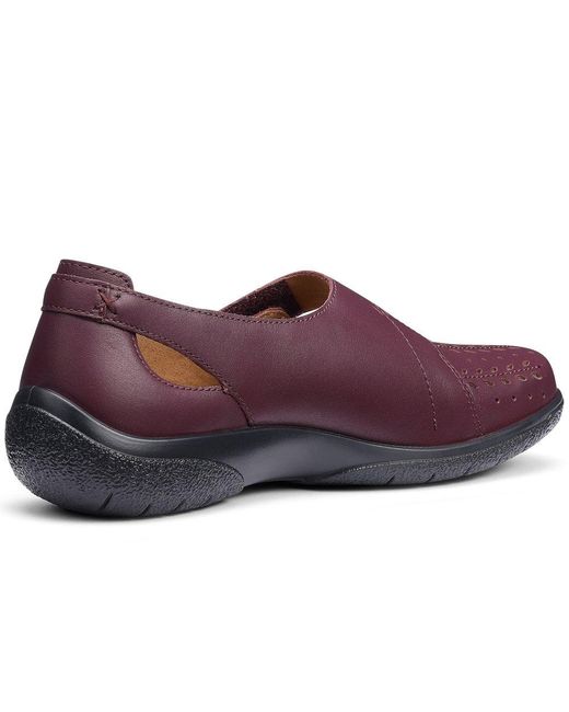 Hotter Purple Daphne Wide Mary Jane Shoes