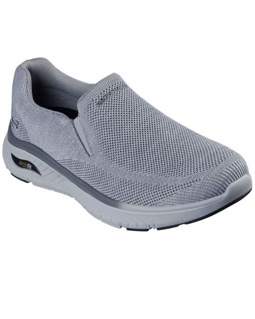 Skechers Gray Arch Fit Crosser Locke Trainers for men
