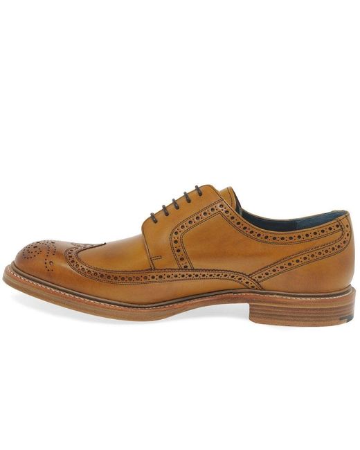 Barker Brown Men's Leather 'bailey Ii' Wing Tip Brogues for men