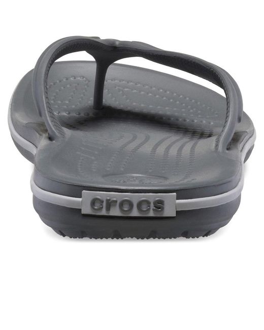 CROCSTM Gray Crocband Flip Toe Post Sandals for men