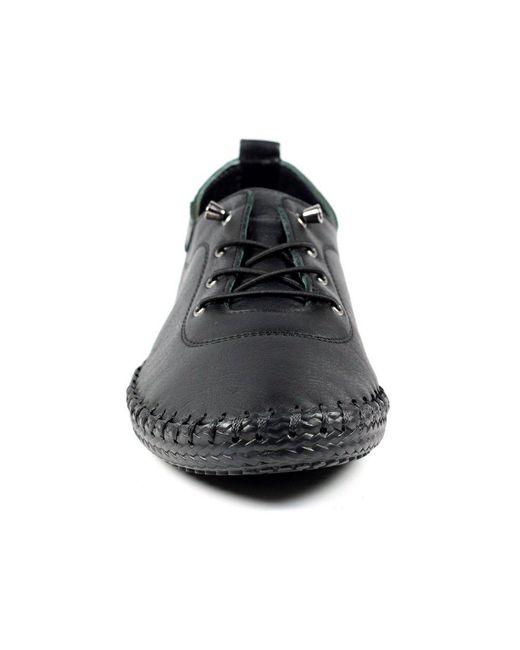 Lunar Black St Ives Plimsoll Trainers