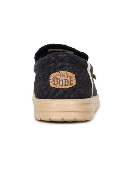 HeyDude Blue Mikka Jute Canvas Shoes for men
