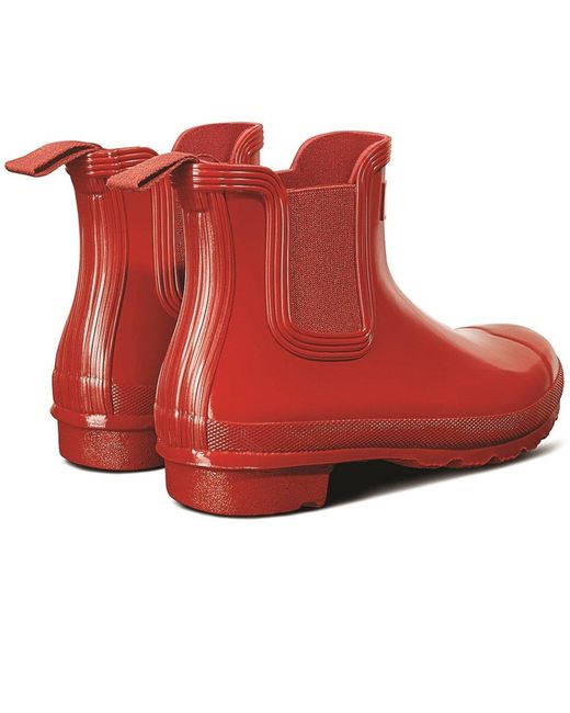 Hunter Red Original Chelsea Gloss Wellingtons