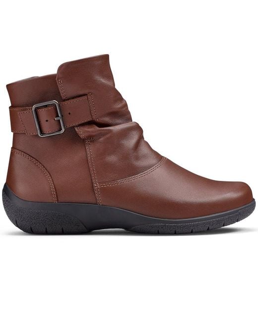 Hotter Brown Rumour Ankle Boots