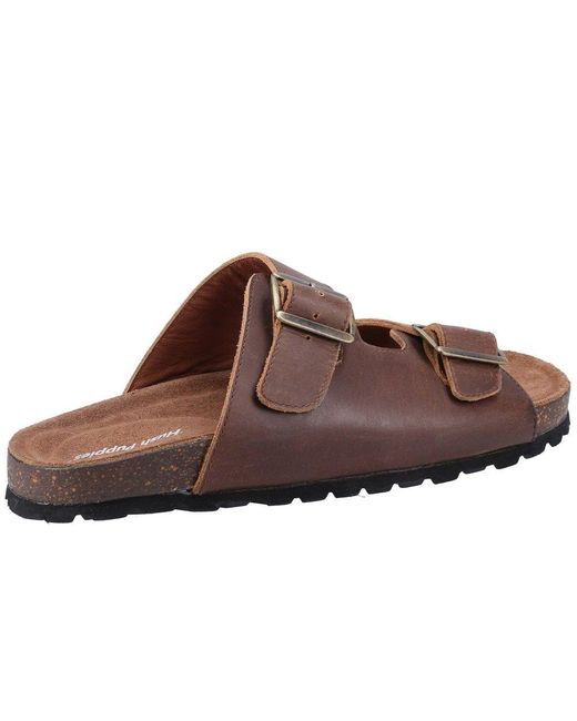 Hush Puppies Brown Nash Slider Sandals for men