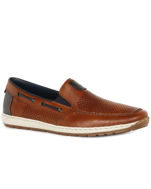 Rieker Brown Portside Loafers for men