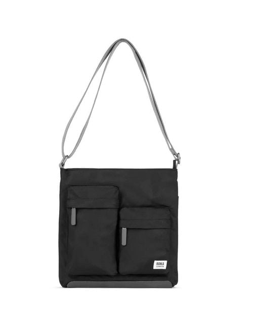 Roka Black Kennington M Pocket Shoulder Bag