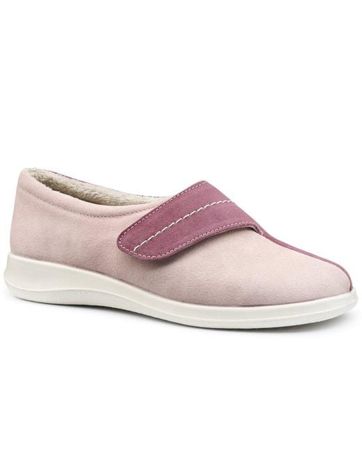 Hotter Pink Wrap Faux Fur Lined Slippers