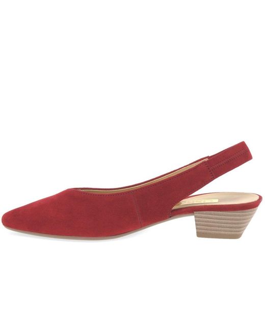 gabor red court shoes