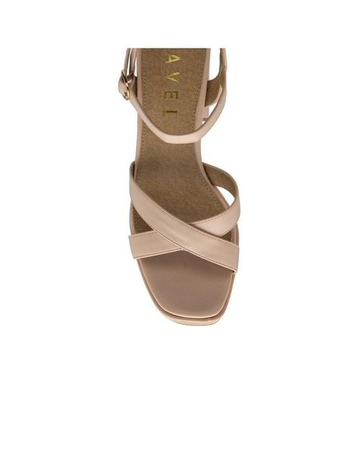 Ravel Metallic Farran Heeled Sandals