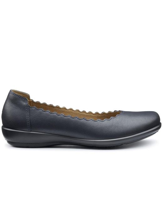 Hotter Blue Eider Ballet Pumps