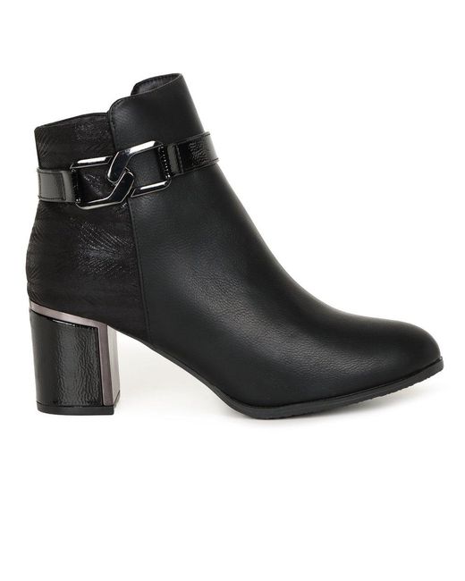 Lotus Black Adelaide Ankle Boots